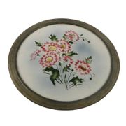 Art Nouveau tray, silver-plated brass, white porcelain, Austria, early 20th century