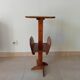 Vintage folk art magazine rack side table