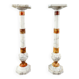Pair of marble columns, late 19th century work