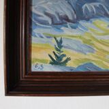 Peinture à l'huile postimpressionniste danoise de E.S. de Horsens