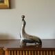 Sculpture de sceau Art déco en laiton argenté, France années 1940