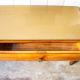 Glass and brass rosewood buffet by Esposizione Permanente Mobili Cantù Italia Anni '70