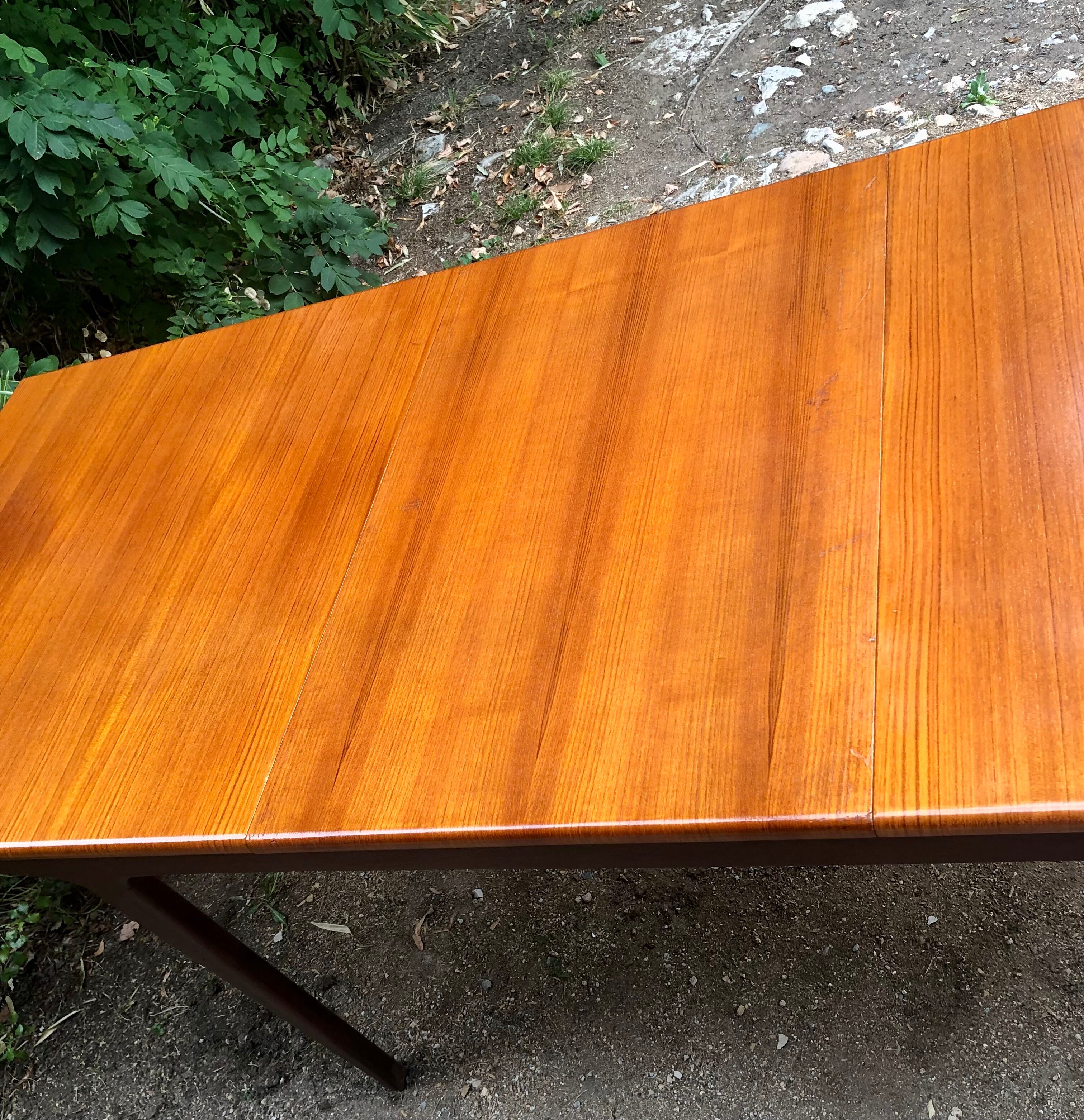 Teak table and exotic wood made in France