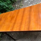 Teak table and exotic wood made in France