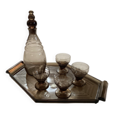 Ensemble service verre et carafe art déco