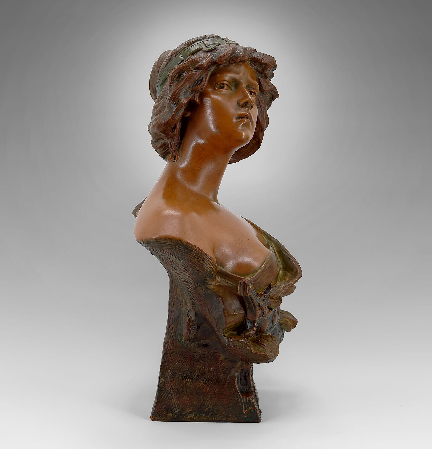 Terracotta bust of Judith by Ricardo Aurilli, circa 1900-1910