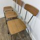 Set of 3 vintage French kitchen chairs, formica & chrome, 1960s-70s