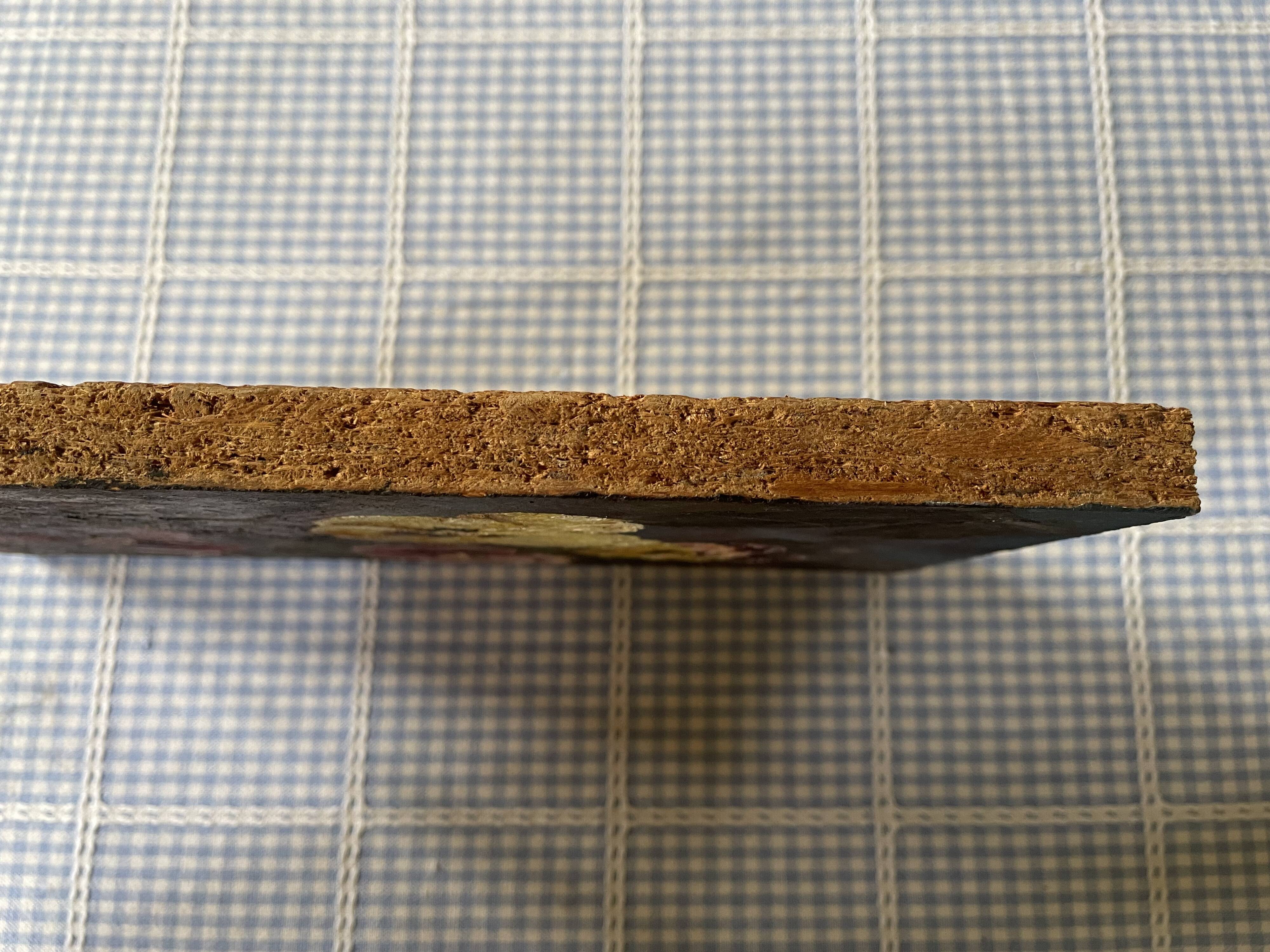 Oil on wood wild pansies 29x17