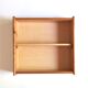 Wooden wall shelf with sliding mirror doors, 1970s