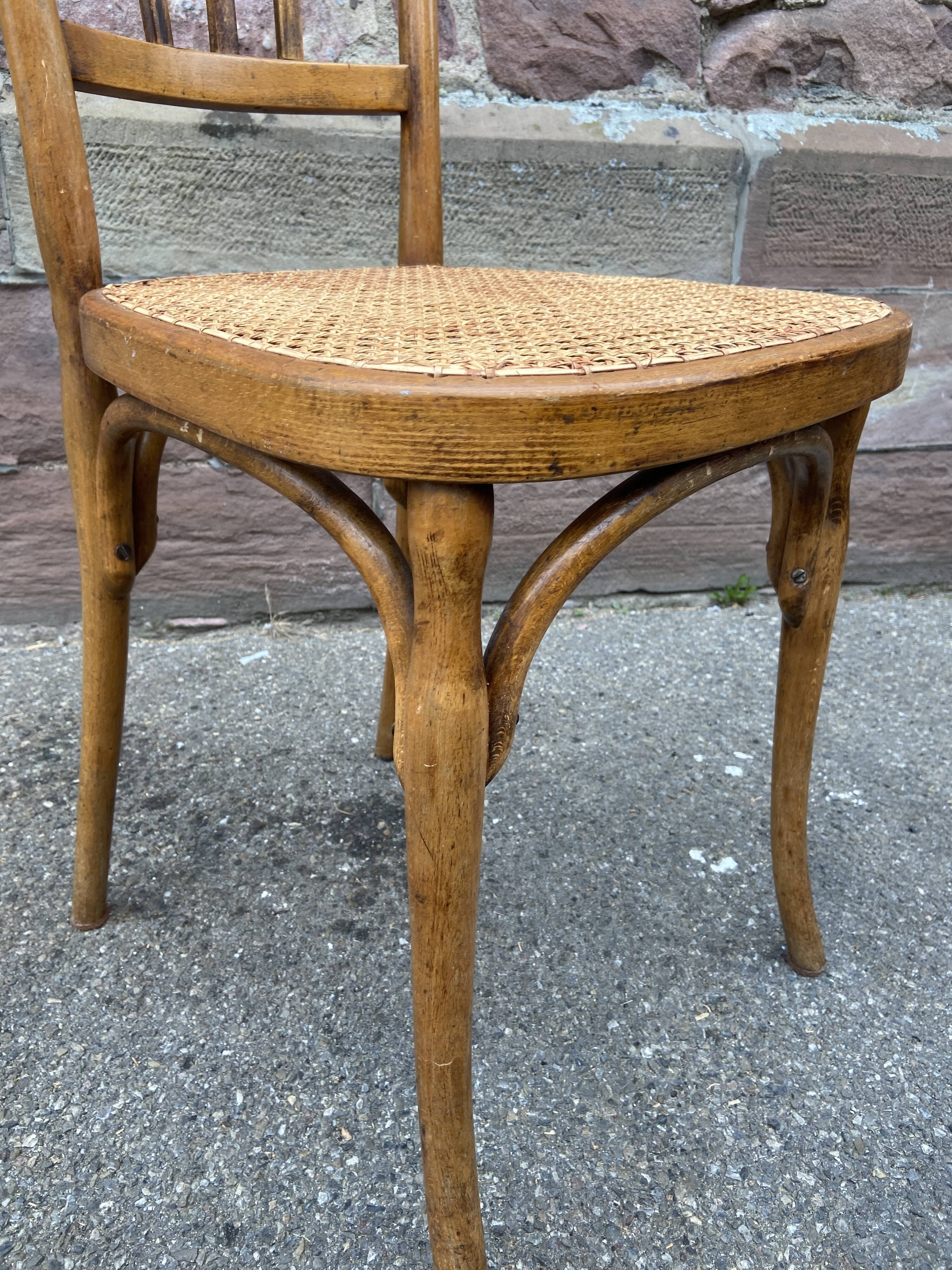 Viennese curved wooden chair 19th J J Kohn