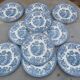 English Faience Myott Meakin vintage 10 dessert plates