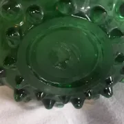 Vintage glass art vase Pichet Empoli Green with spikes – Italy, c