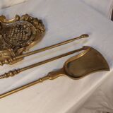 Gilded brass fireplace servant 2 elements