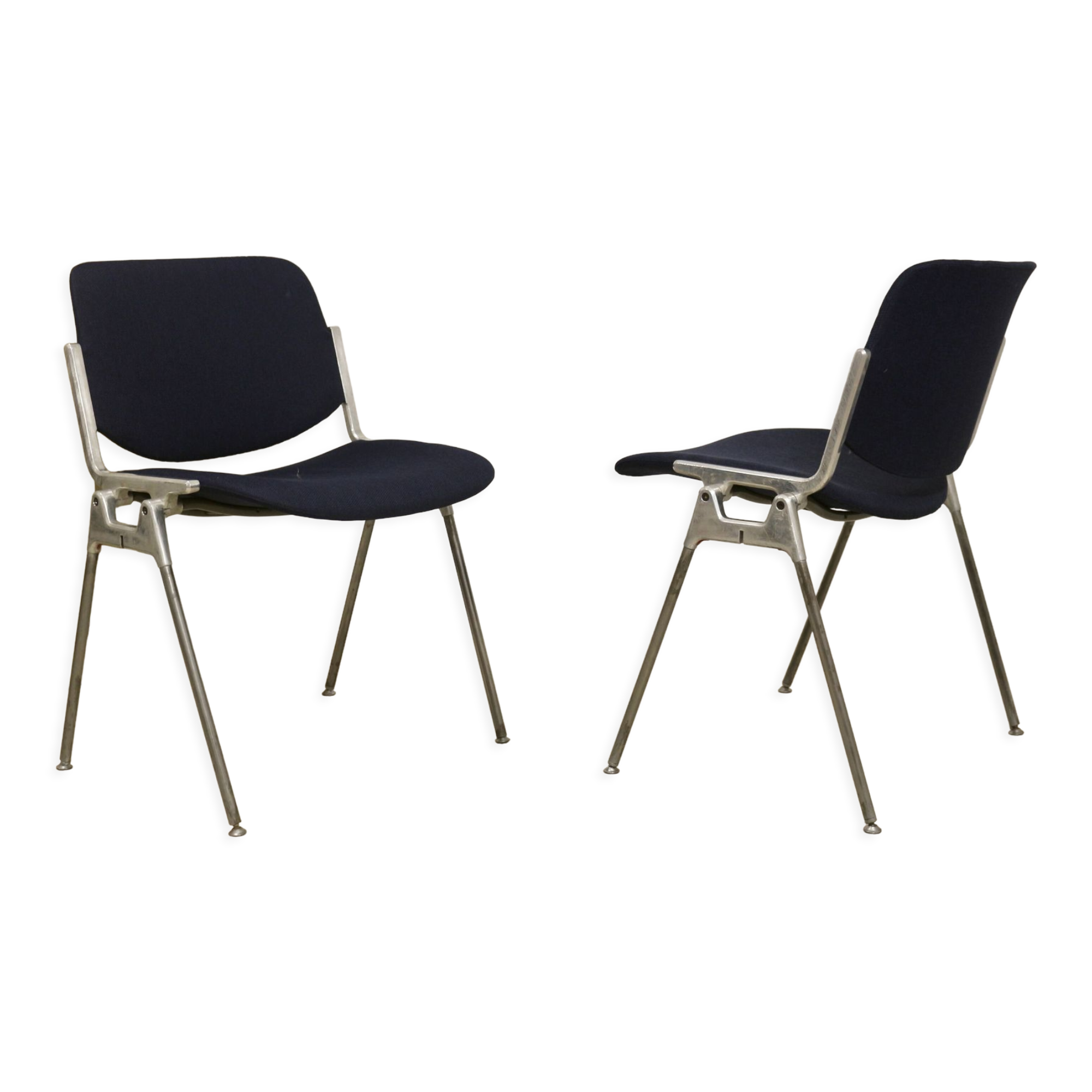 Pair of 2 vintage chairs DSC 106 by Giancarlo Piretti for Anonima Casteli 1965.Ref : Cat
