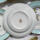 6 vintage white and green porcelain soup plates Iris Moulin des Loups "Sargosse" 1950s