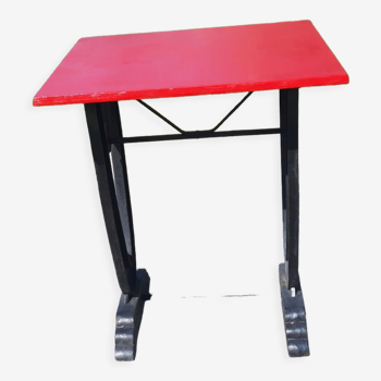 Art deco bistro table cast iron and wood,  belvisotti