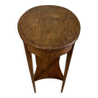 Wooden side table with marquetry