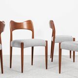 Midcentury set of 4 chairs in teak by Arne Hovmand Olsen for Mogens Kold