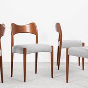 Midcentury set of 4 chairs in teak by Arne Hovmand Olsen for Mogens Kold