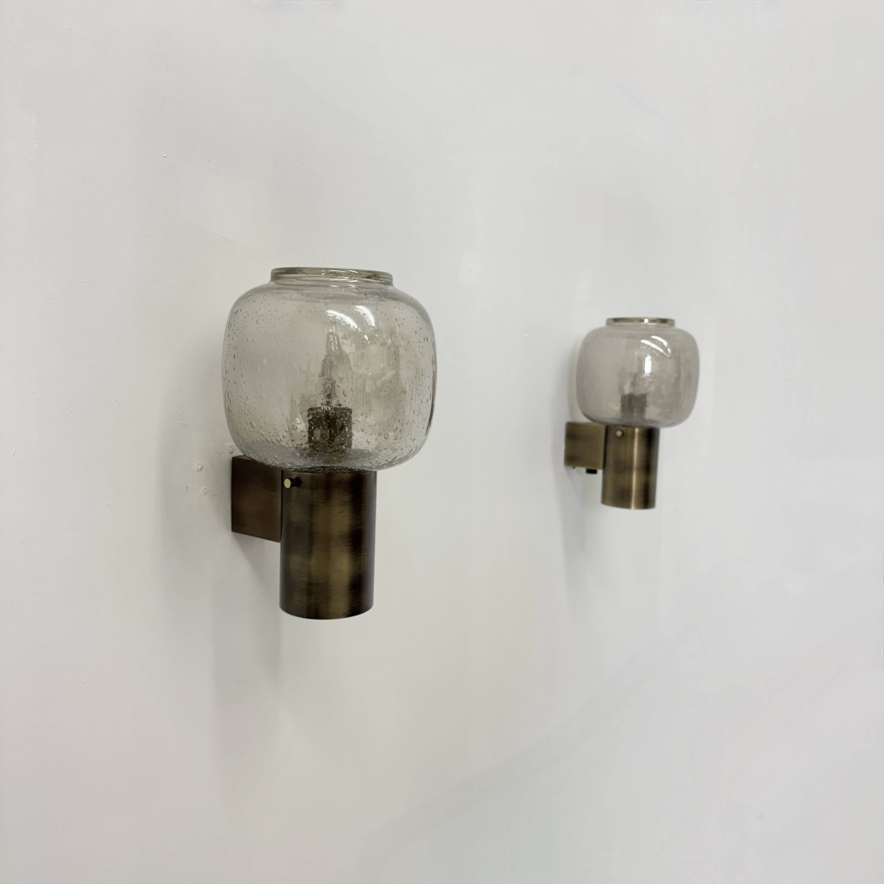 Limburg Glashutte wall lamps , 1970s