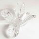 Empty floral pocket crystal of transparent arques signed