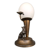 1950s lamp "The Crow and the Fox"