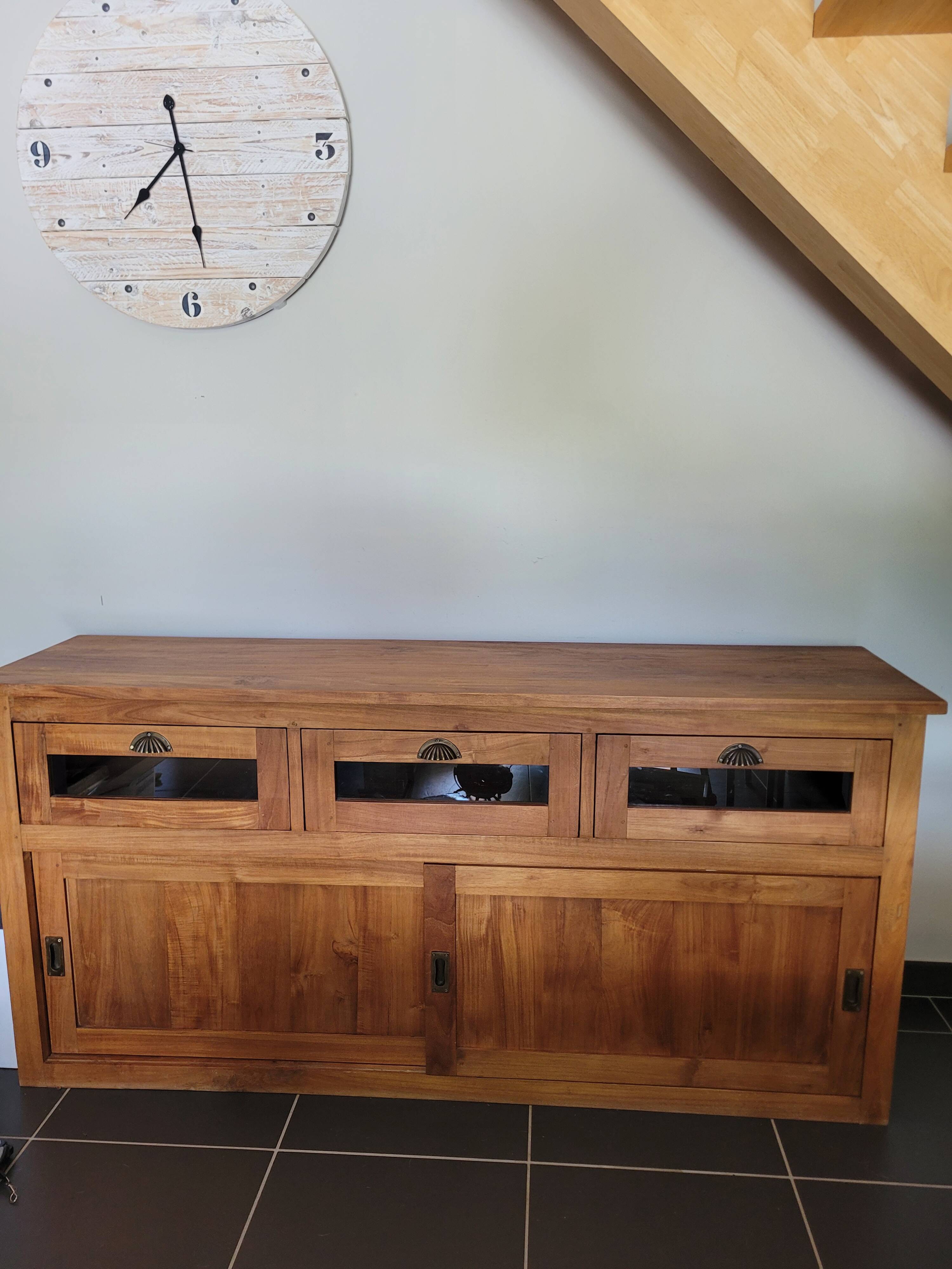 Low teak furniture