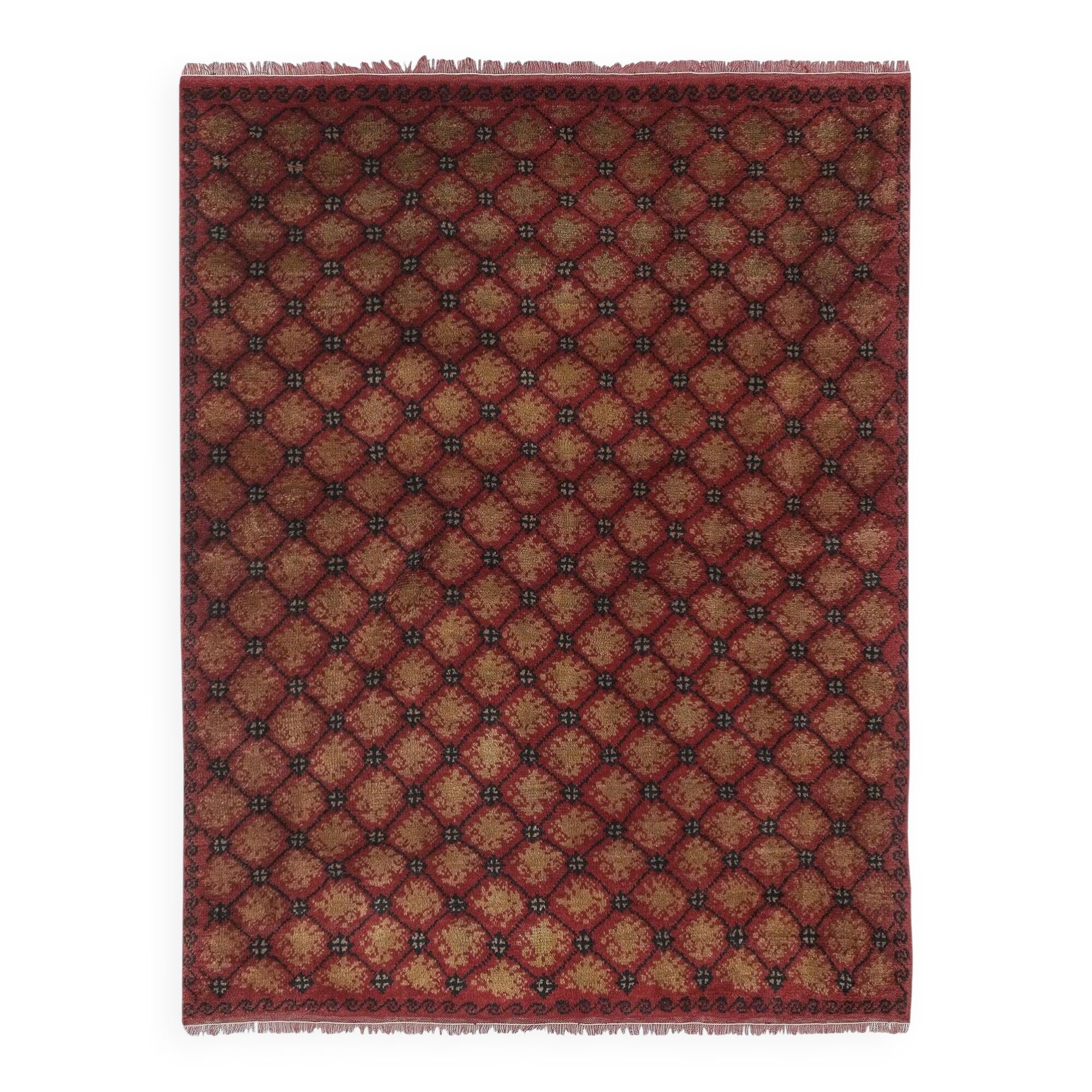 Vintage handmade Turkish rug 130x171 cm
