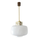 Vintage Scandinavian Pendant Light / White Mid Century Modern Chandelier
