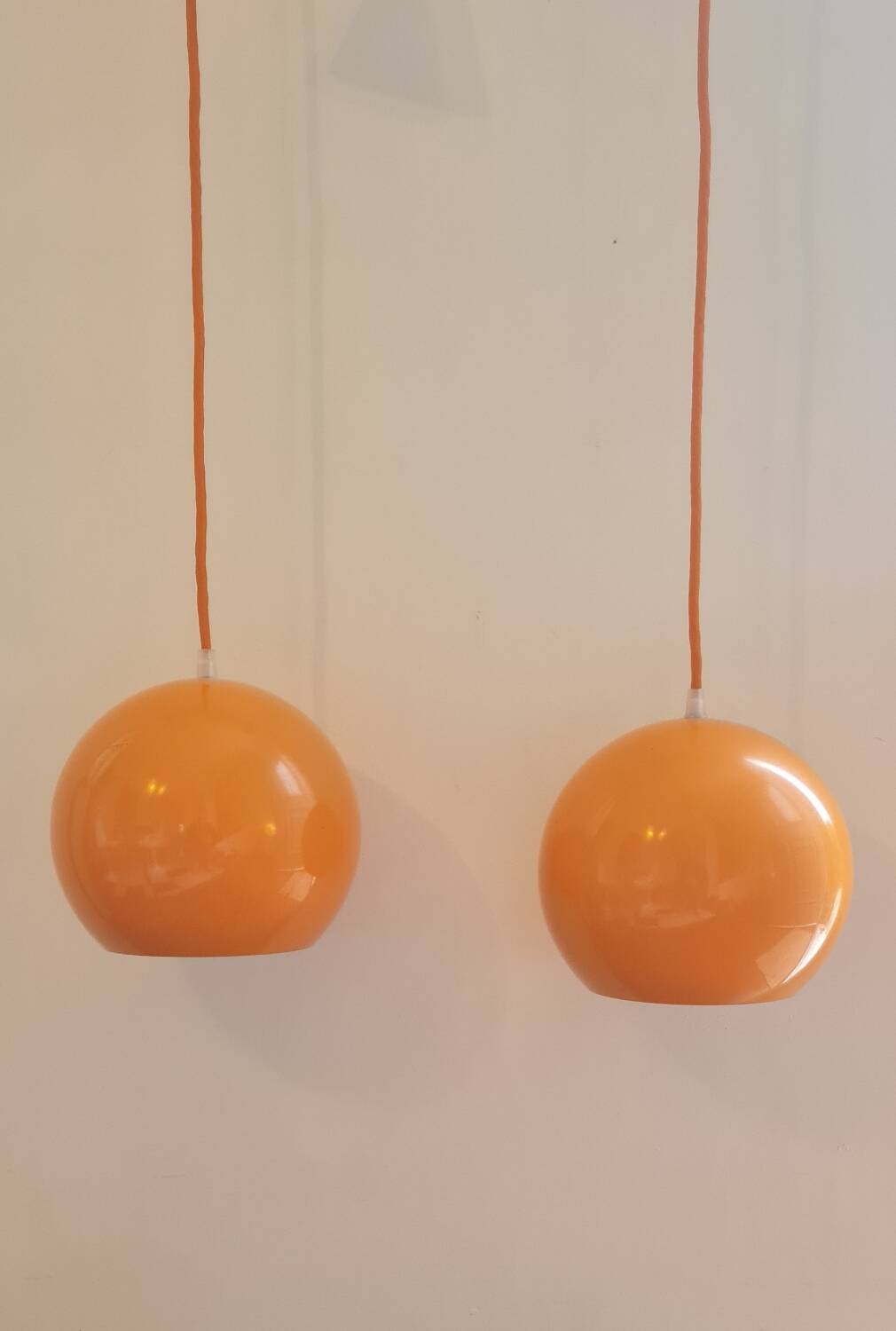 Pair of topan pendant lights VP6 by Verner Panton