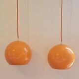 Pair of topan pendant lights VP6 by Verner Panton