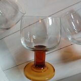 8 vintage wine/water stemmed glasses