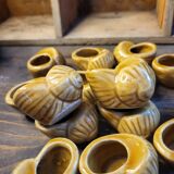 Set of 15 snails shells in ceramic