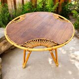 Janine Abraham Rattan Tripod Coffee Table