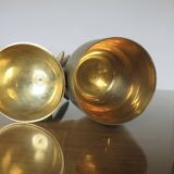 Large solid brass pineapple, 30cm, Hollywood Regency, 1970