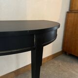 Black half-moon console