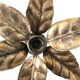 Pair Of appliques bronze flowers design 70s