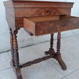 Travailleuse Louis Philippe en acajou