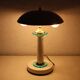 Lampe champignon en métal laqué blanc