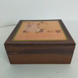 Asian wooden coaster in box