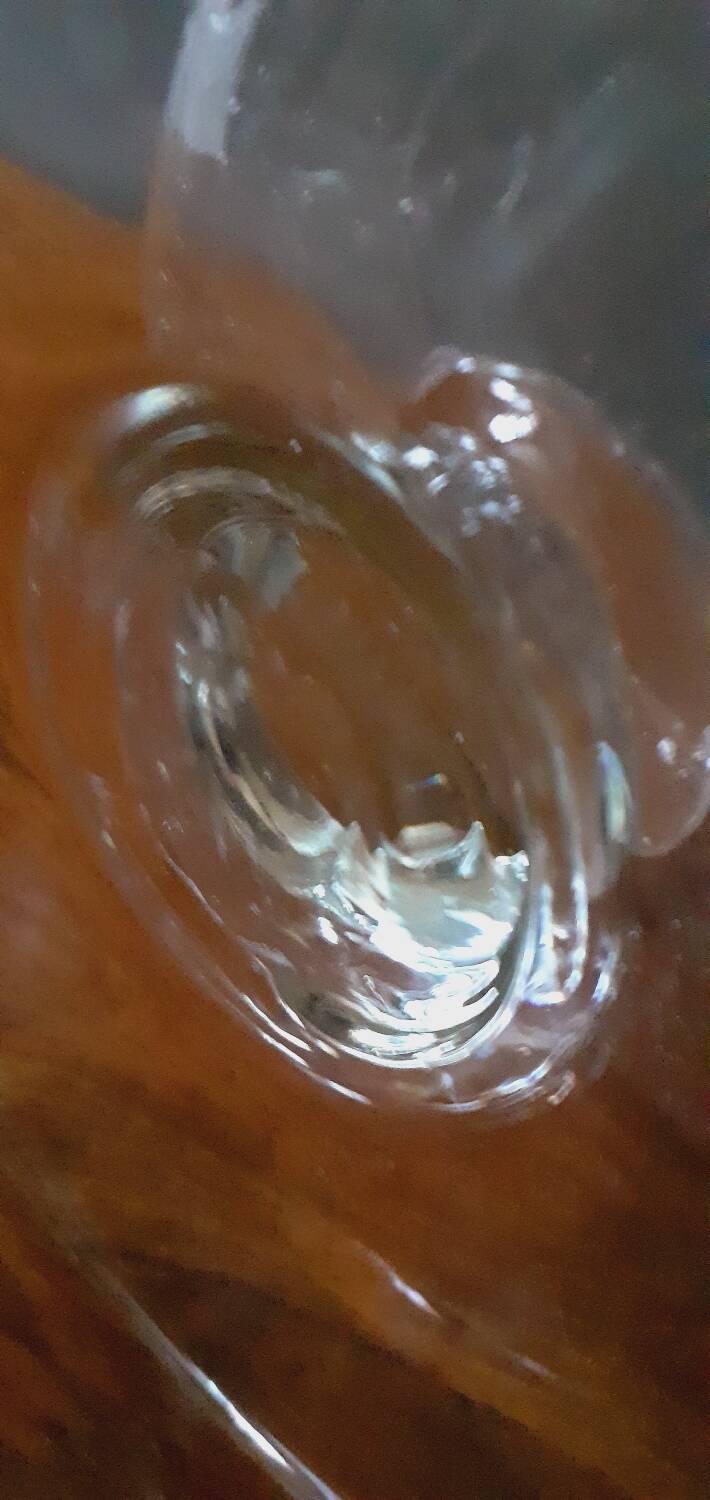 Biot cup in bubbled and blown glass, 1970s