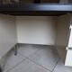 Industrial metal desk from the 70s with three drawers and glass top