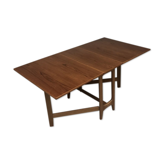 Table extensible en teck par Bendt Winge du milieu de siècle, fabriqué en Norvège