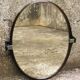Pair of oval swivel plexi and chrome mirrors 1970