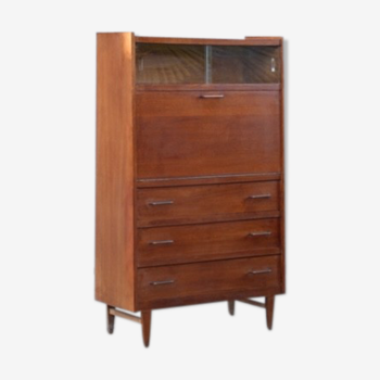 Vintage Secretary in Oak France 1950