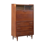 Vintage Secretary in Oak France 1950