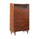 Vintage Secretary in Oak France 1950