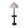 Wooden Floor Lamp with Pink Shade