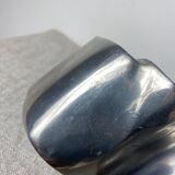 Brushed aluminum candle holder