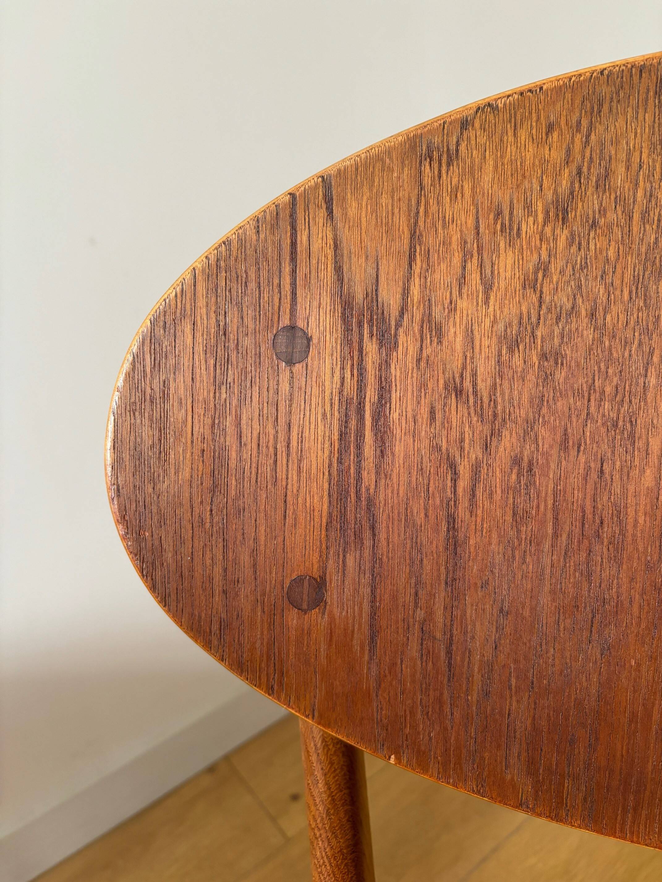 2 teak and velvet chairs - Denmark 50s/60s